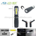 3 * AAA Batterie Stromversorgung mit Haken und Magnet COB LED Taschenlampe